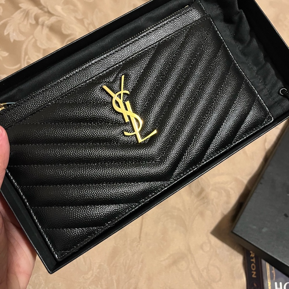 YSL leather pouch